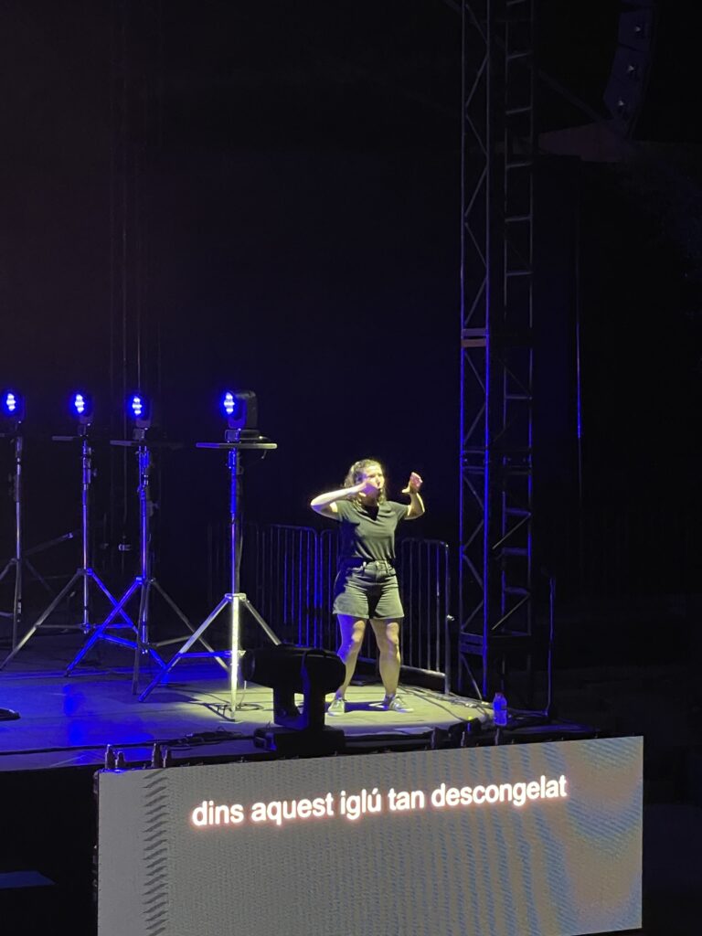 Llengua de signes i subtitulació en directe en el concert de d'Antònia Font