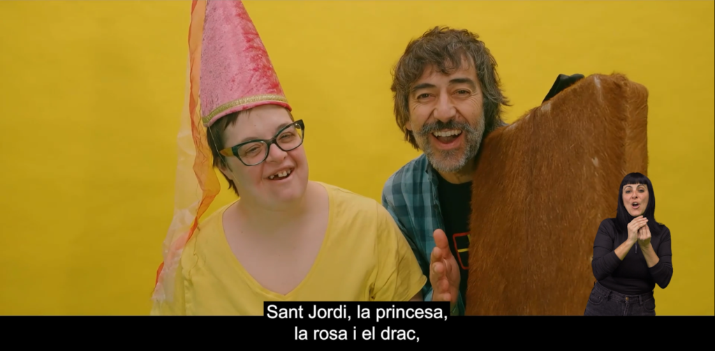 Imatge de vídeo subtitulat i amb llengua de signes